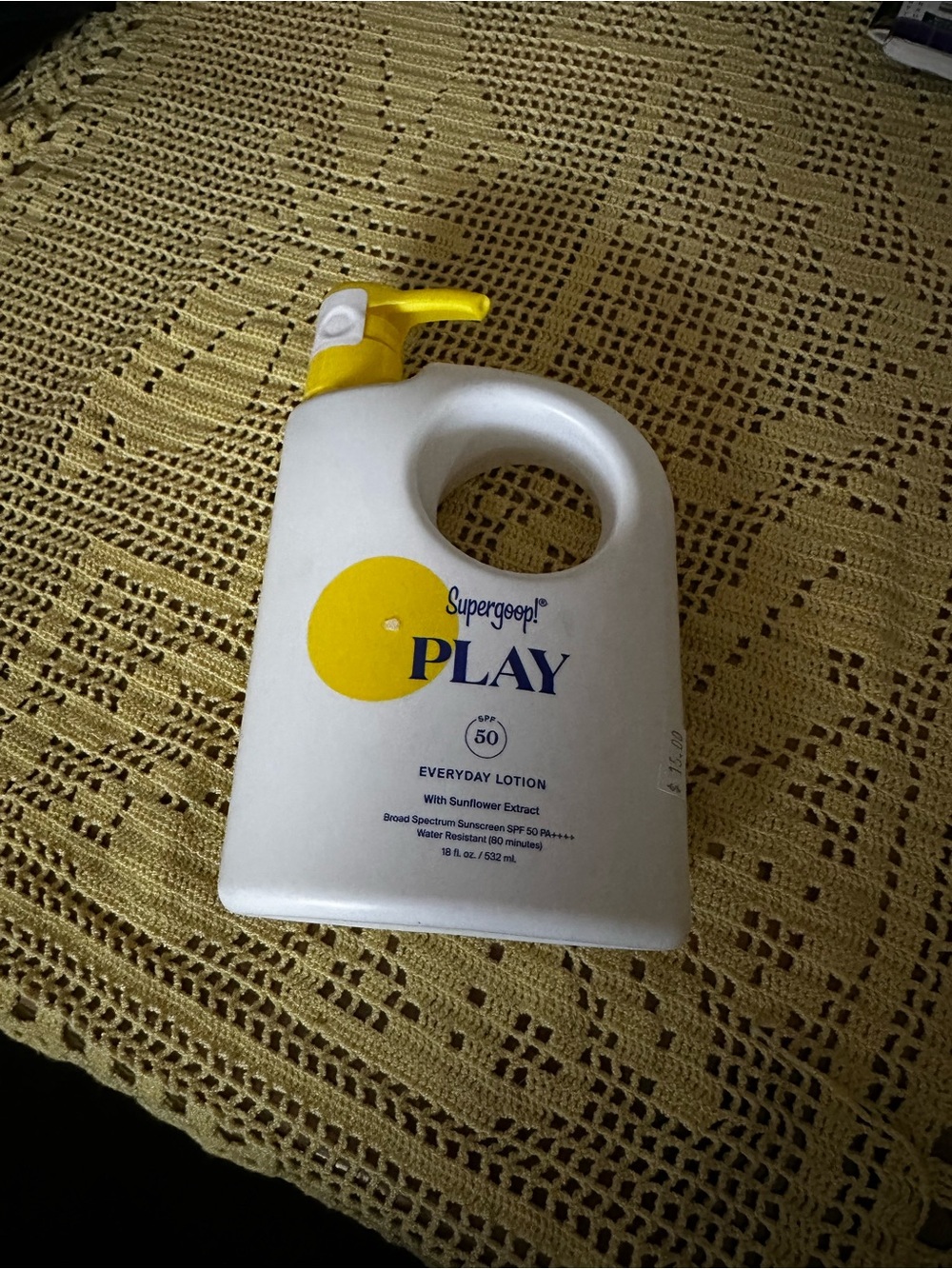 Supergoop! PLAY Everyday Lotion SPF 50 - White and Yellow 18 oz